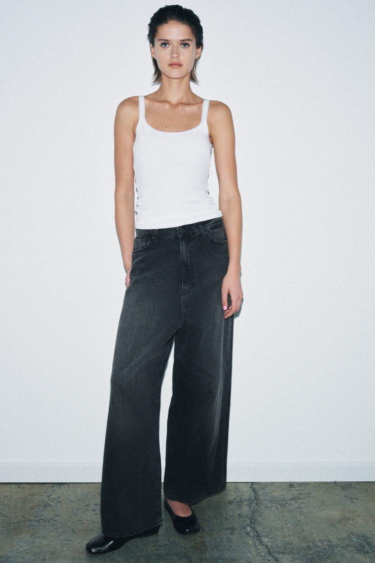 ZW COLLECTION LOOSE BAGGY LEG LOW-RISE JEANS - Zara product image