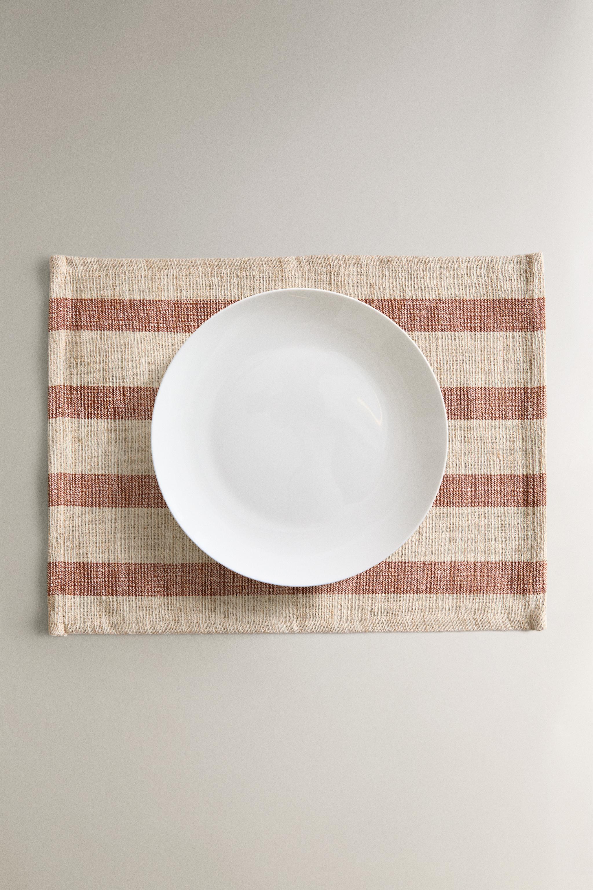 SET DE TABLE JUTE RAYURES (LOT 2)
