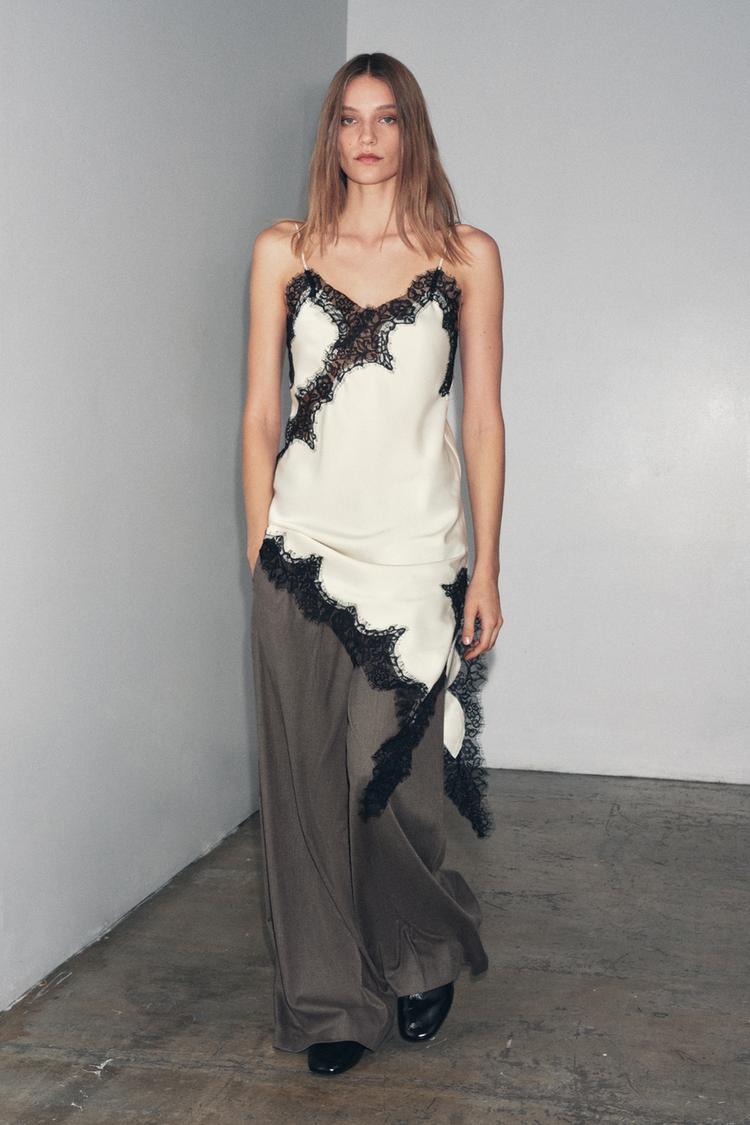 ZW COLLECTION ASYMMETRIC LACE DRESS - Zara product image