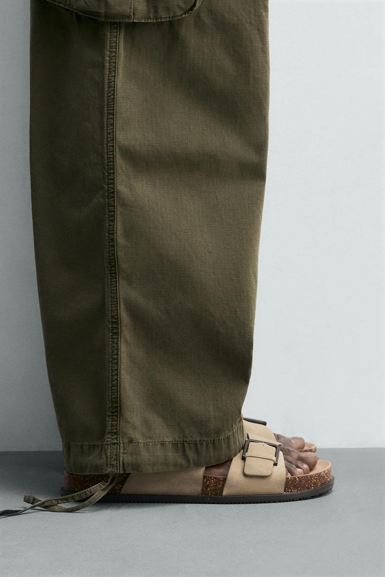 STRAPPY LEATHER SANDALS - Zara product image