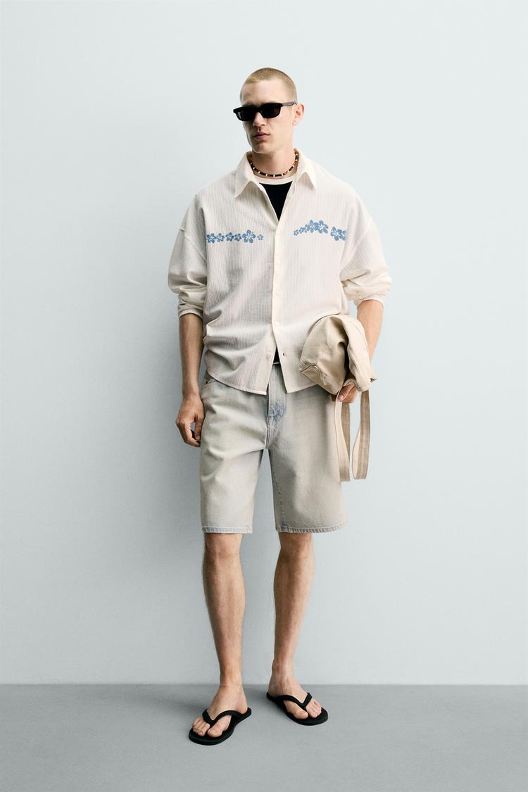 FLORAL PRINT RELAXED FIT SHIRT - Zara product image