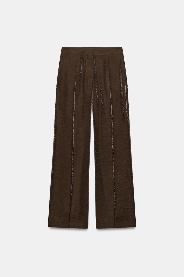SHINY EFFECT STRAIGHT PANTS - Zara product image