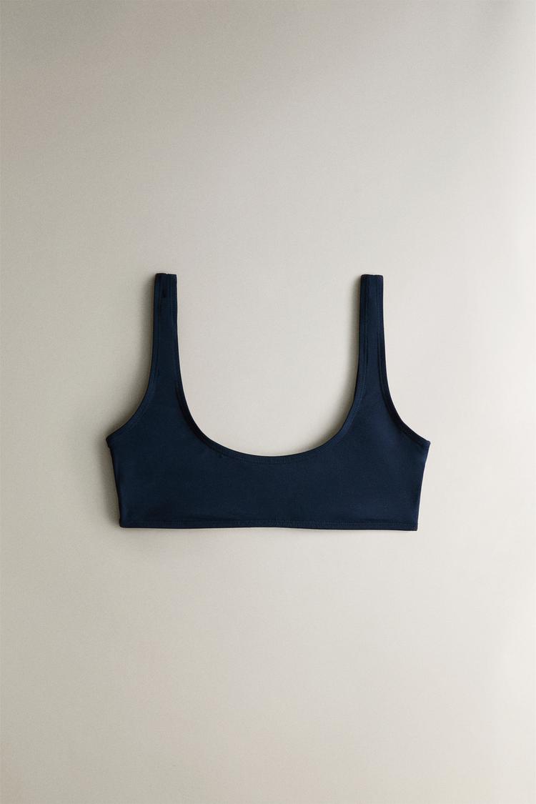 ROUND NECK BEACH BIKINI TOP - Zara product image