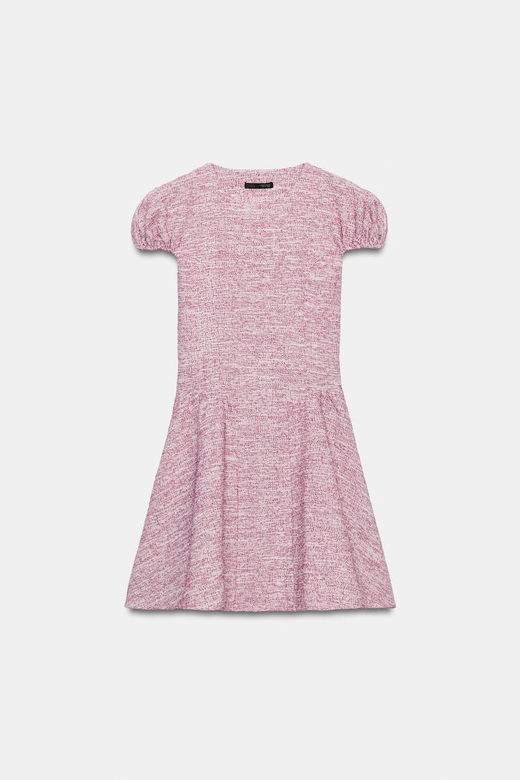 BOUCLÉ BALLOON SLEEVE DRESS - Zara product image
