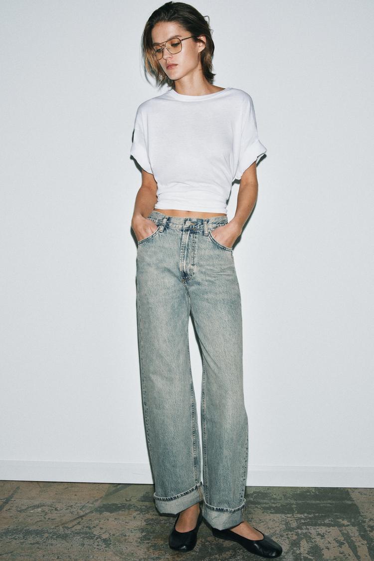ZW COLLECTION MID-RISE BAGGY JEANS - Zara product image