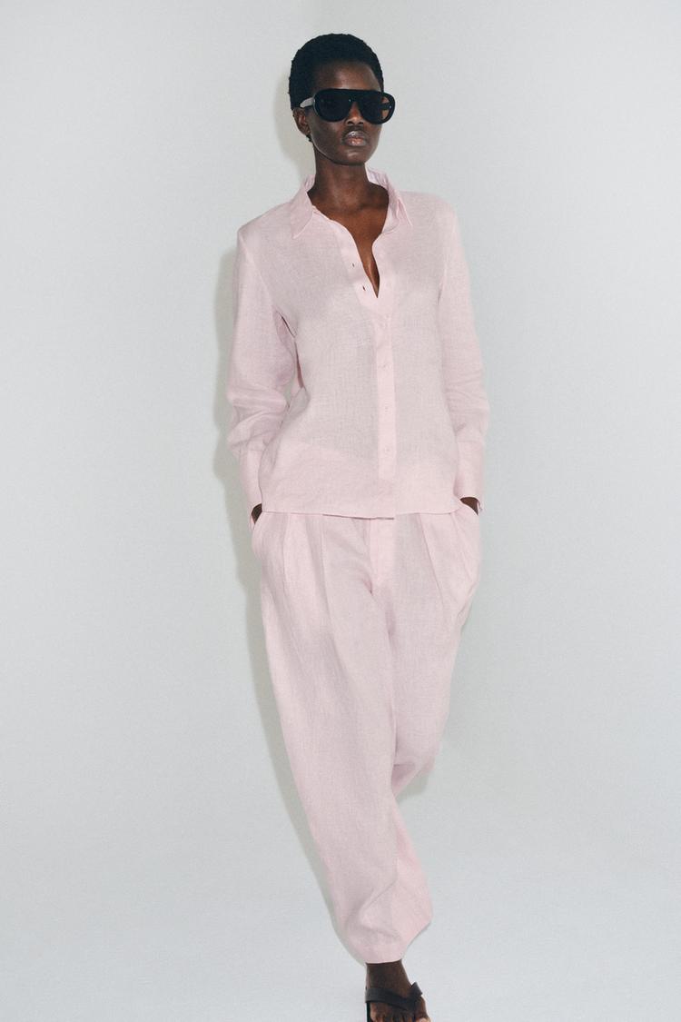 100% LINEN SHIRT ZW COLLECTION - Zara product image