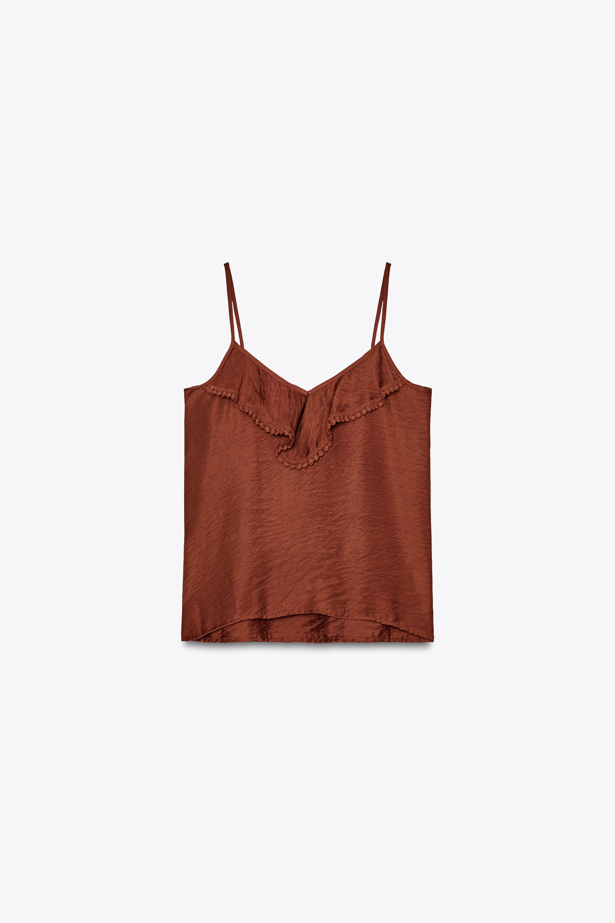 TOP VOLANTS DENTELLE
