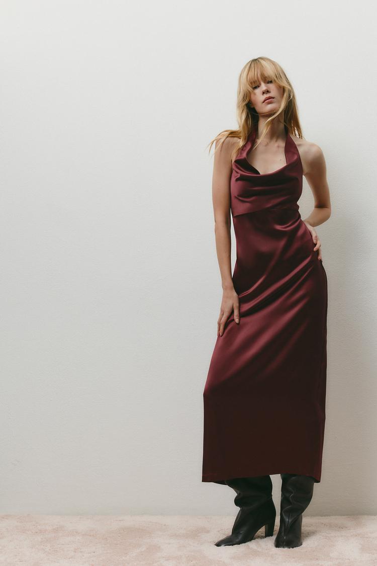 VELVET MIDI DRESS