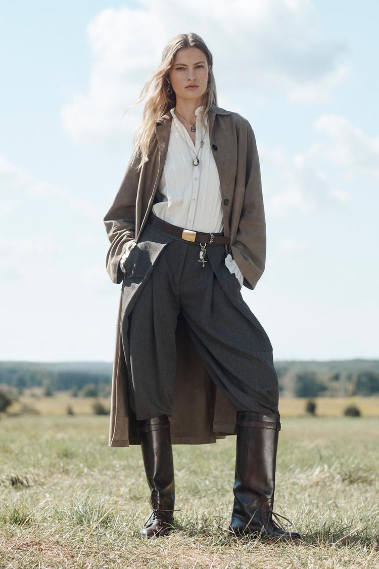 100% SUEDE LEATHER COAT LIMITED EDITION - Zara product image