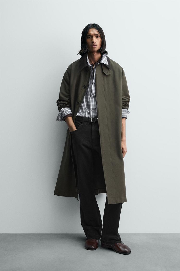 CONTRAST COLLAR TRENCH COAT - Zara product image