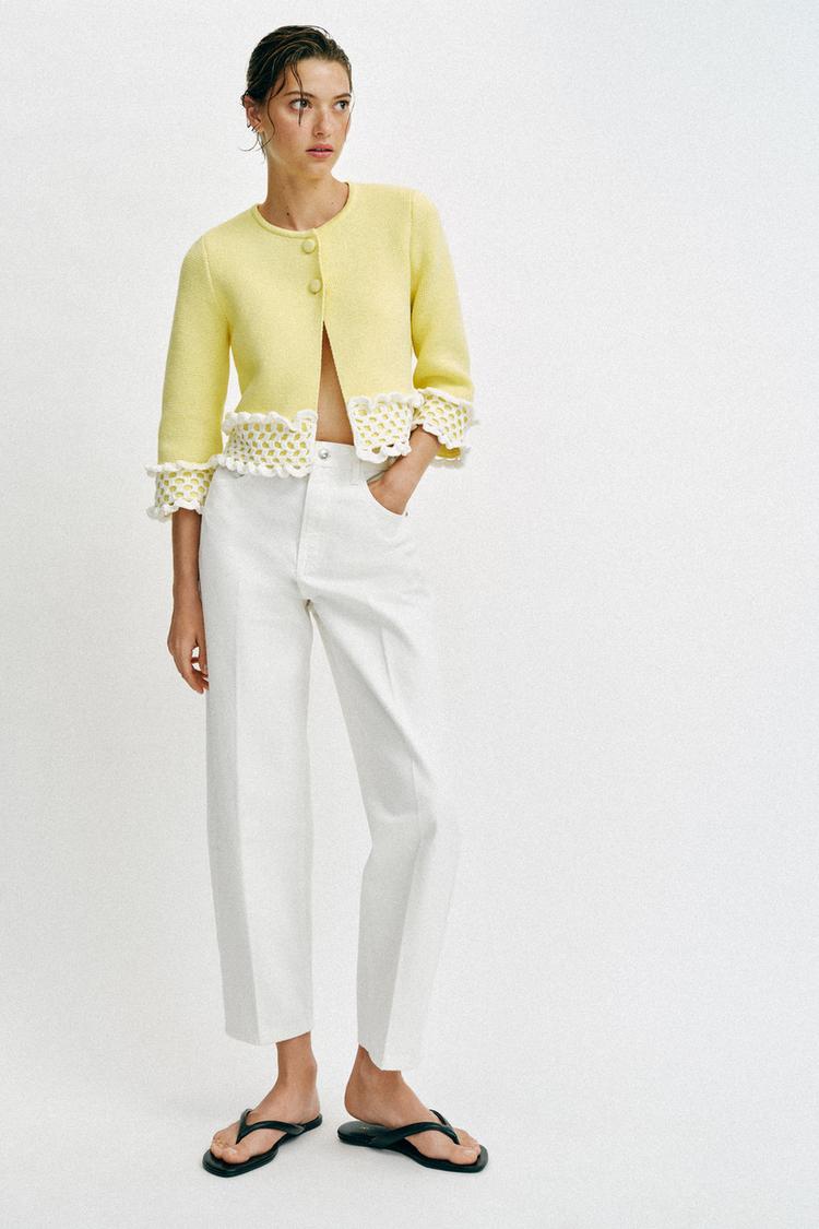 COMBINATION CROCHET KNIT JACKET - Zara product image