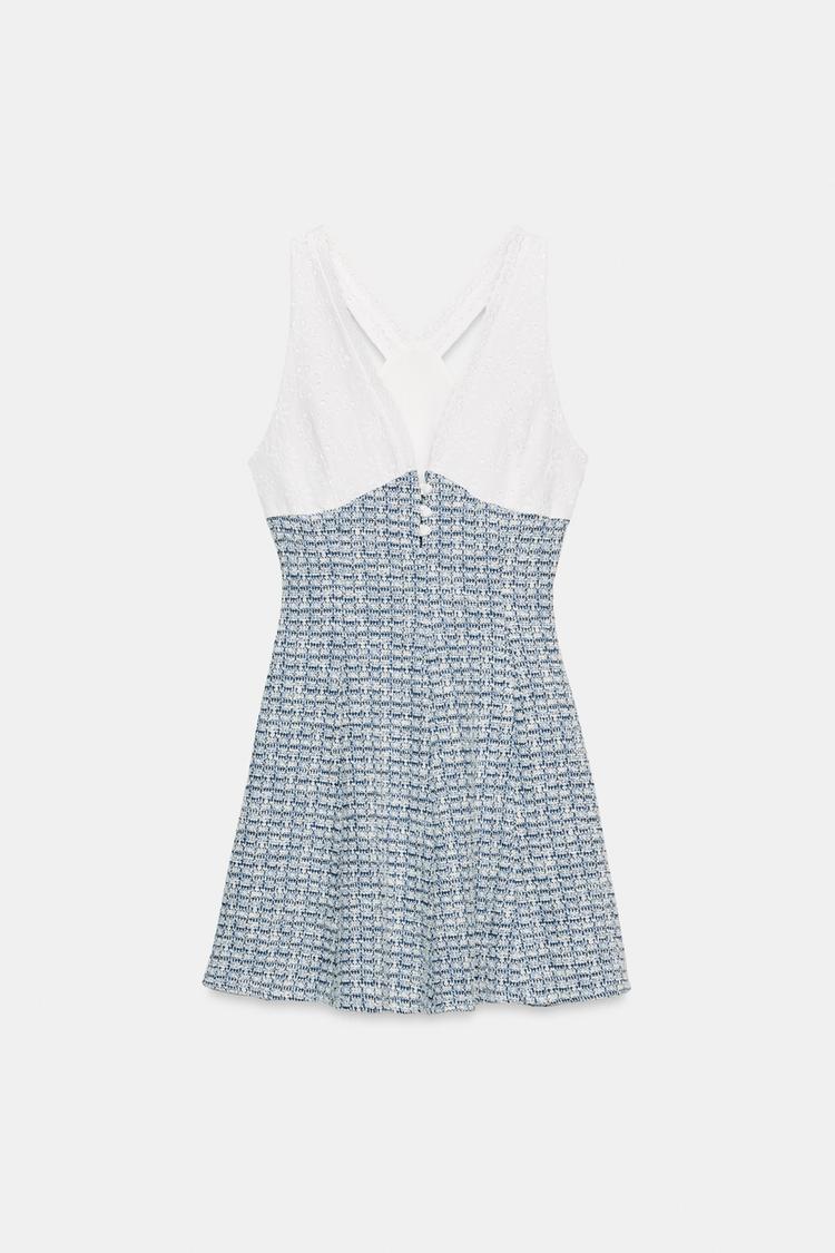 CONTRASTING FABRIC DRESS - Zara product image