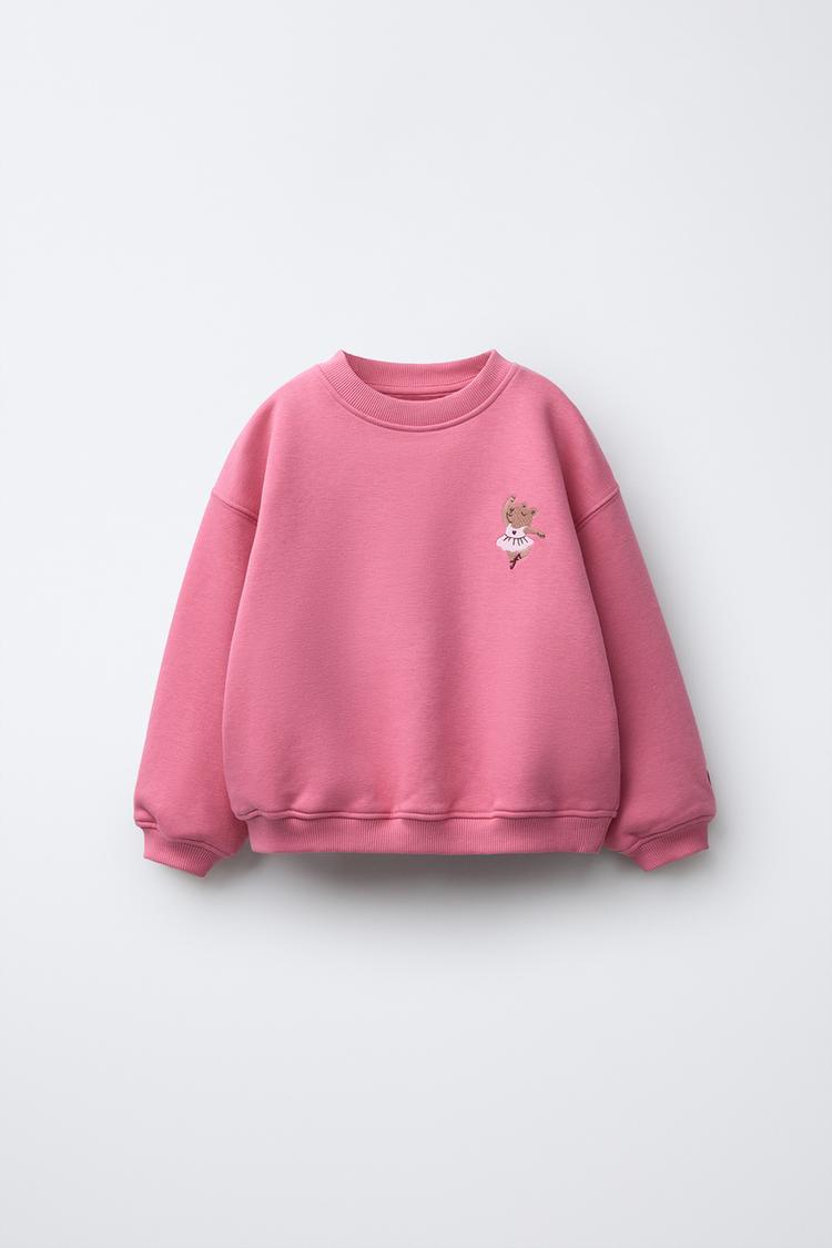 EMBROIDERED CAPYBARA AND HEART SWEATSHIRT - Zara product image
