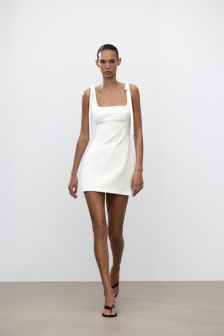 SHORT TIE-STRAP DRESS