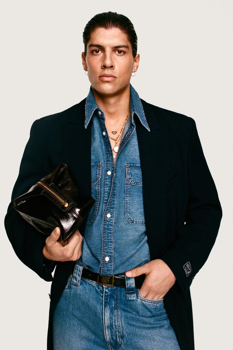 WILLY CHAVARRIA X ZARA EMBROIDERED BOXY FIT DENIM SHIRT - Zara product image