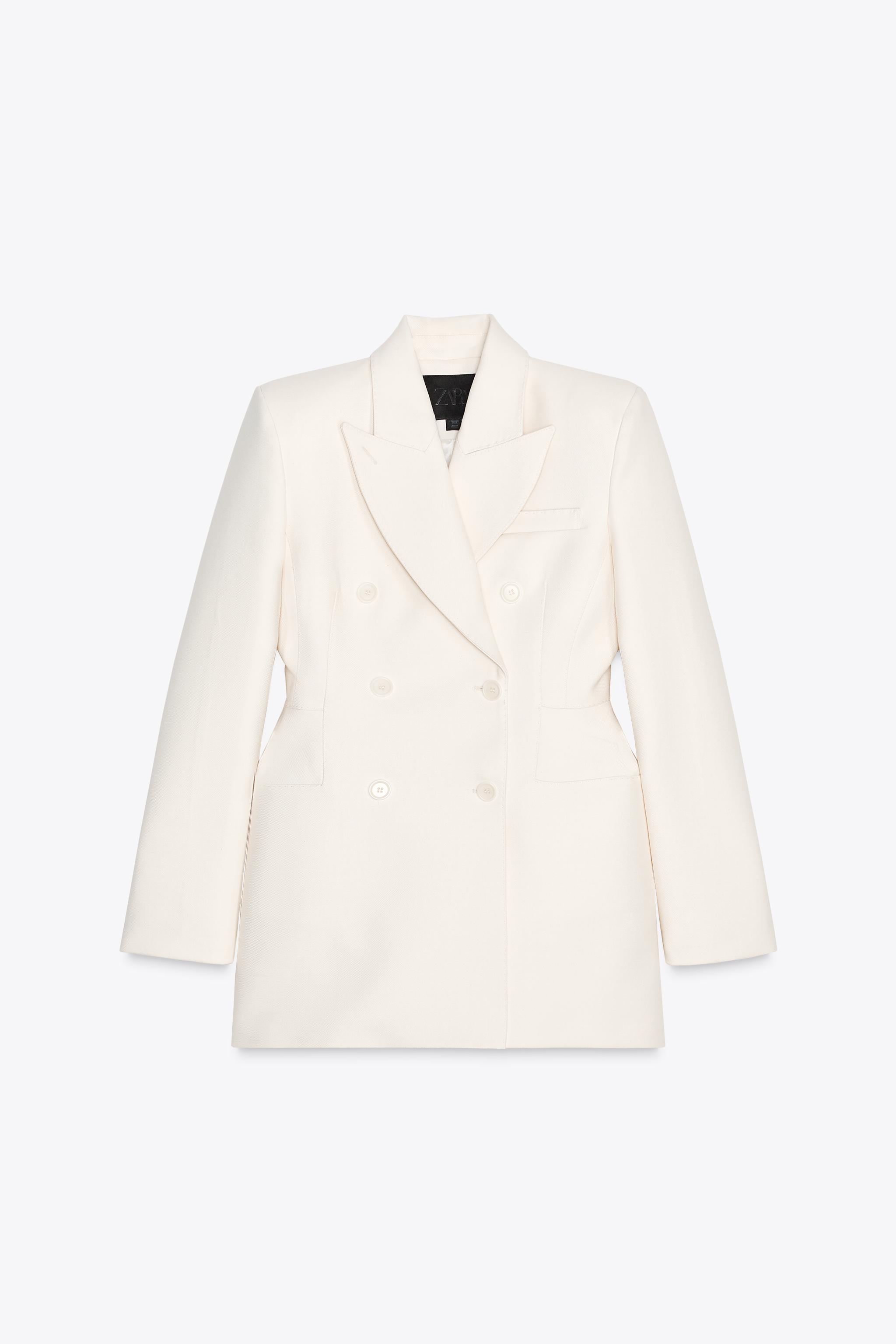 DOUBLE-BREASTED BLAZER WITH SHOULDER PADS ZW COLLECTION