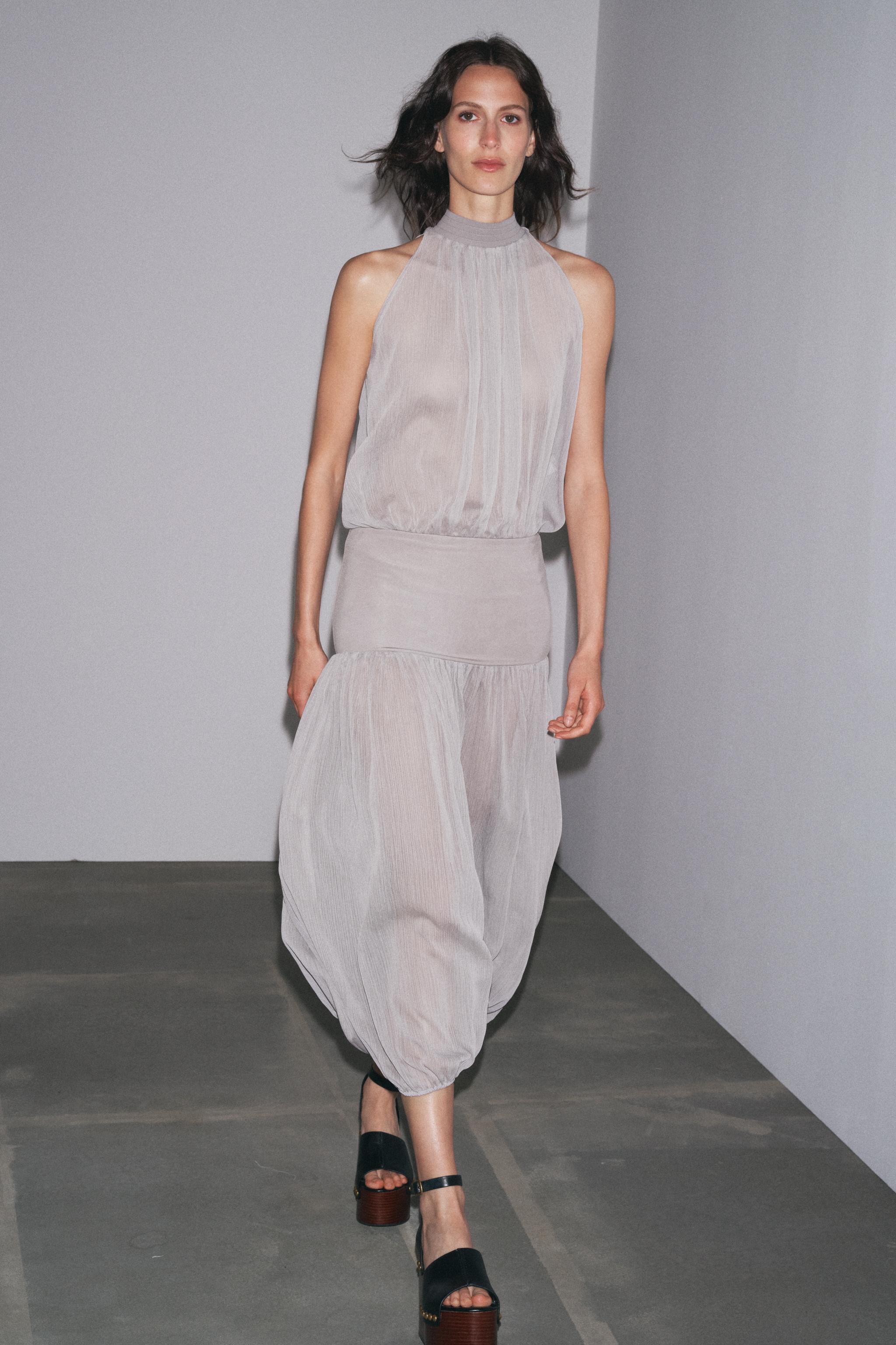 TIED CHIFFON BODYSUIT