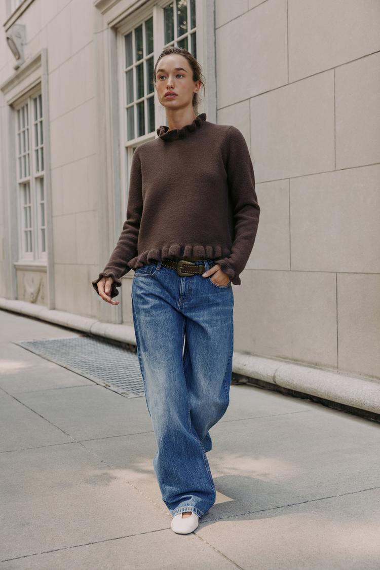 RUFFLED KNIT SWEATER - Zara product image