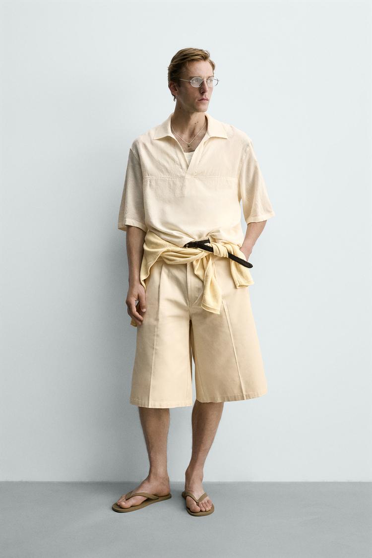 COTTON VISCOSE BLEND POLO SHIRT - Zara product image
