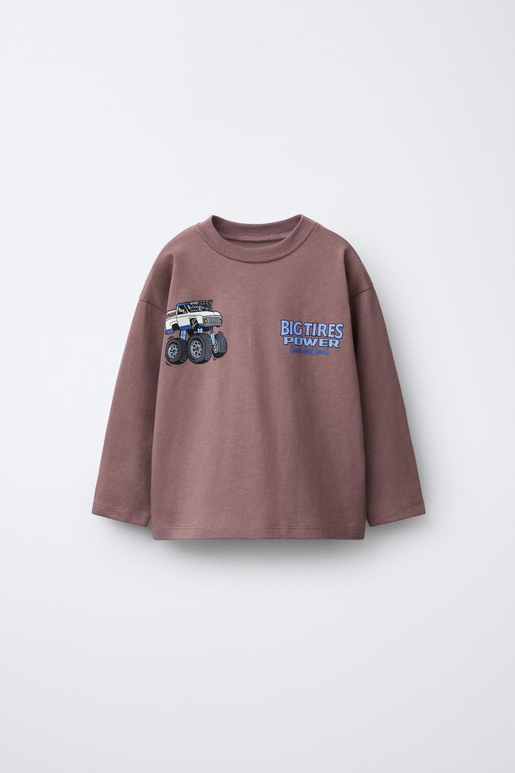 BIG TIRES MONSTERS WHEELS © PRINTED T-SHIRT - Zara product image