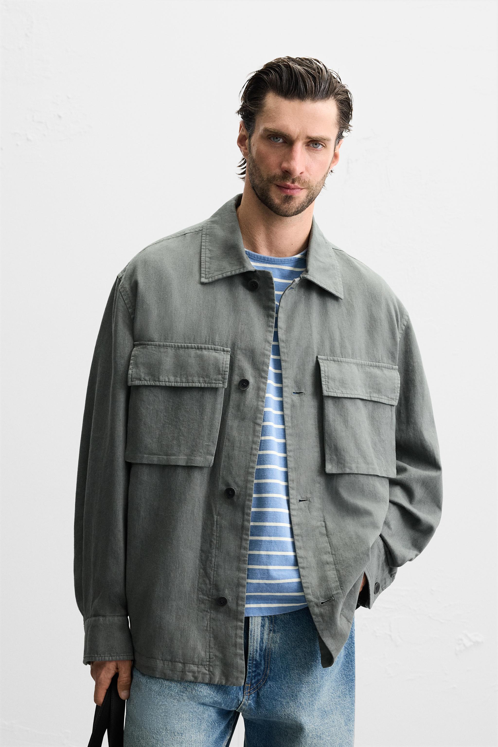 VESTE LIN - COTON POCHES