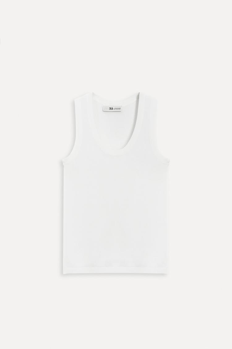 SLEEVELESS KNIT TOP 50TH ANNIVERSARY - Zara product image