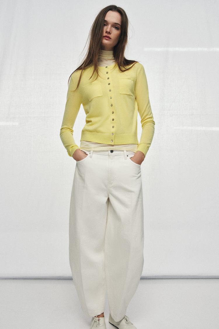 WOOL CARDIGAN WITH POCKETS - Zara product image