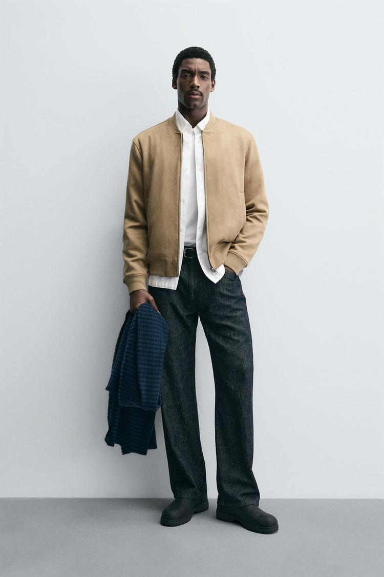 FAUX SUEDE BOMBER JACKET - Zara product image
