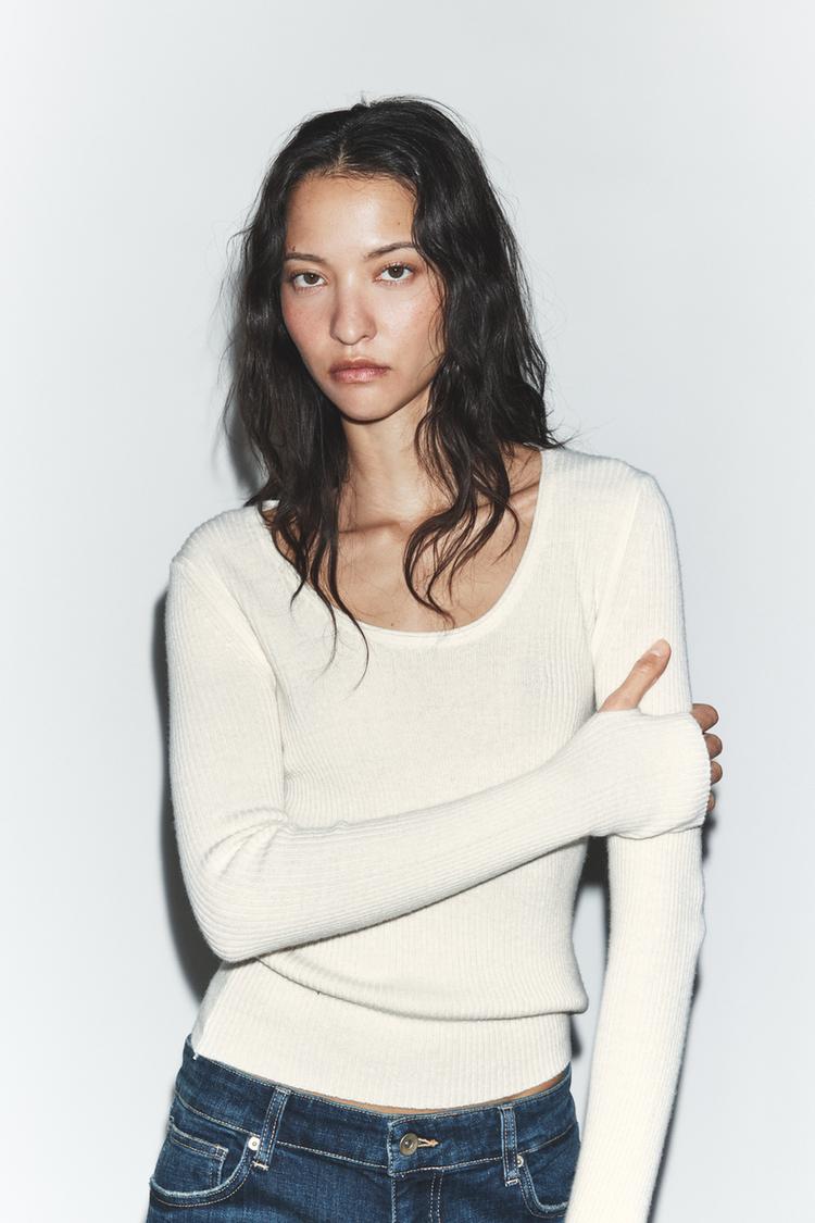 WOOL RIBBED JUMPER - Zara product image