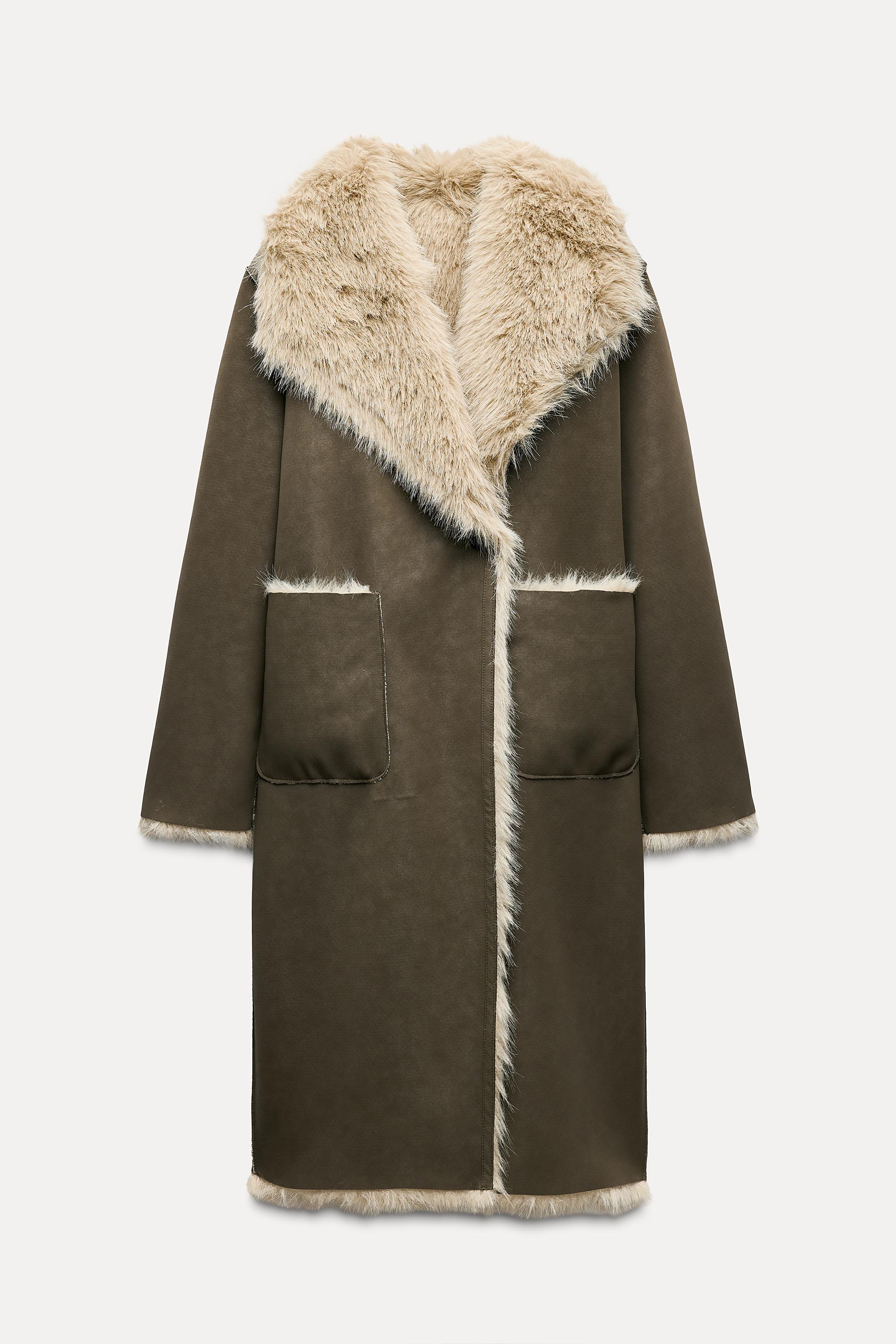 Zara DOUBLE-FACED REVERSIBLE LONG COAT | Yorkdale Mall