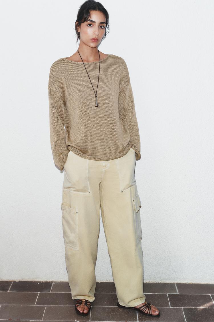 BOAT NECK KNIT JUMPER - Zara product image