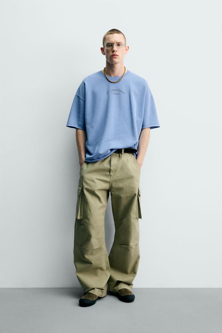 WASHED CONTRAST PRINT SWEATSHIRT - Zara product image
