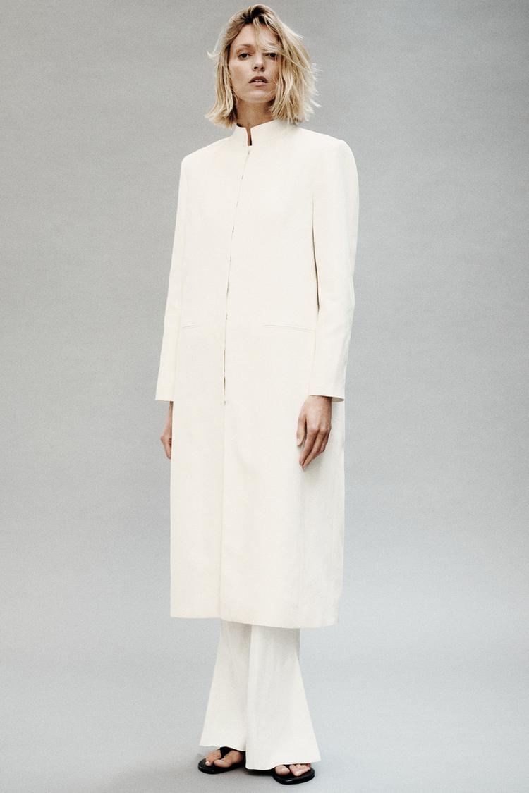 LINEN BLEND FROCK COAT ZW COLLECTION - Zara product image