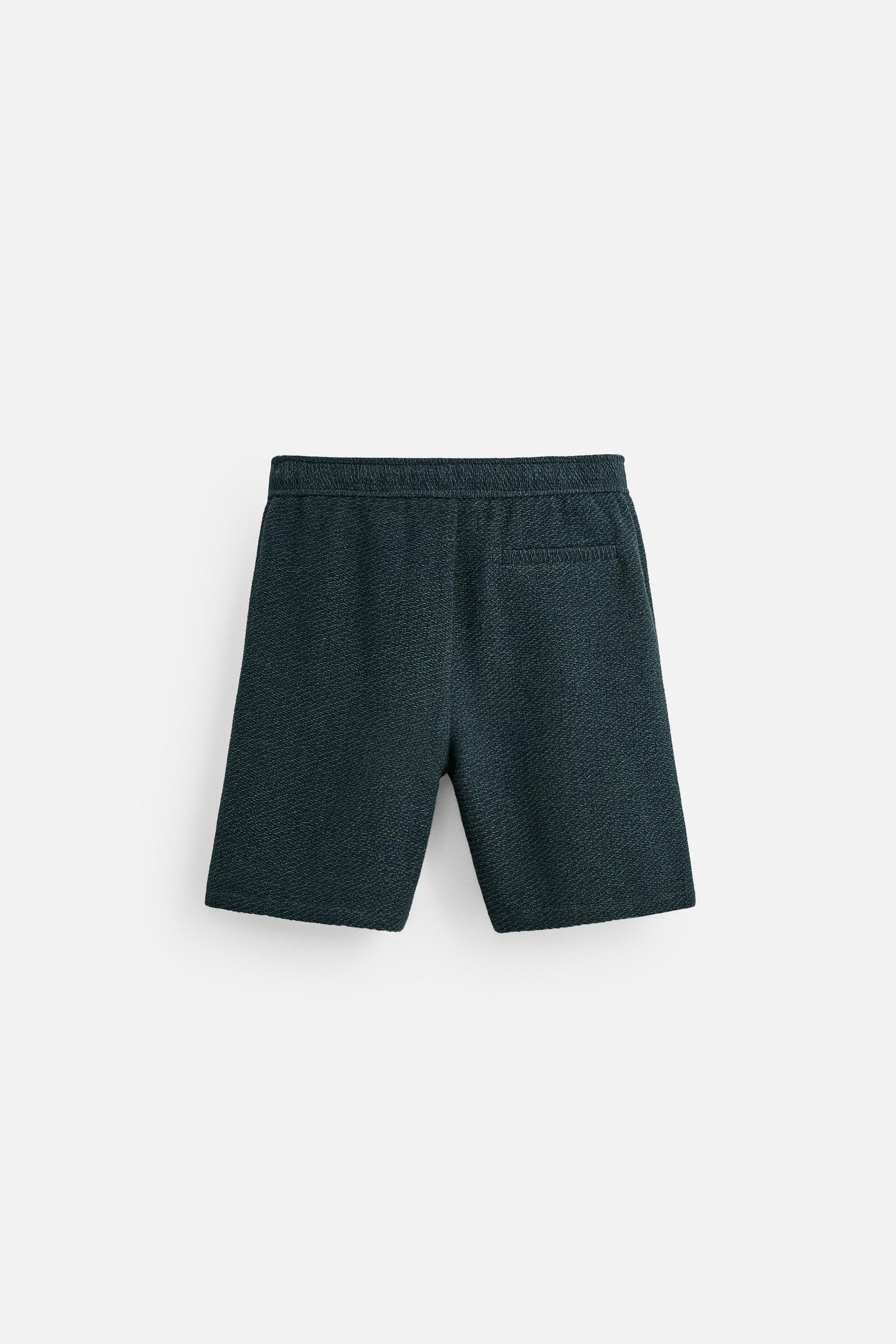 TEXTURED REGULAR FIT SHORTS