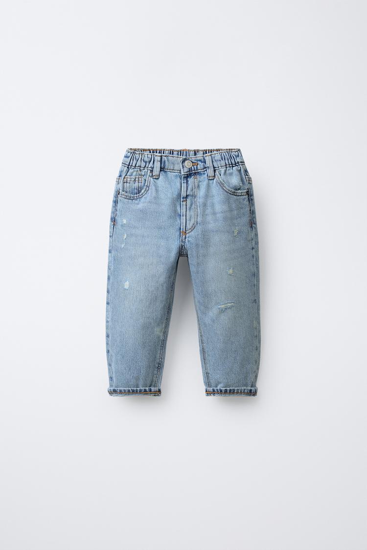 RIPPED LOW BAGGY JEANS - Zara product image