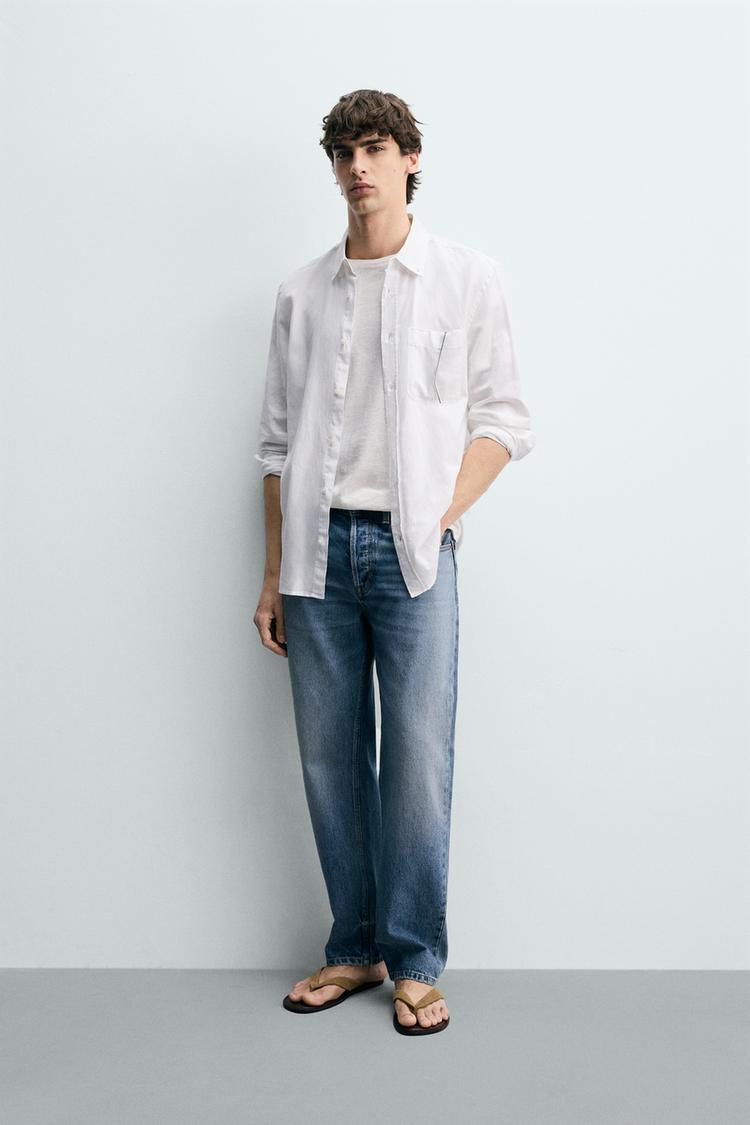 REGULAR FIT LYOCELL - COTTON SHIRT