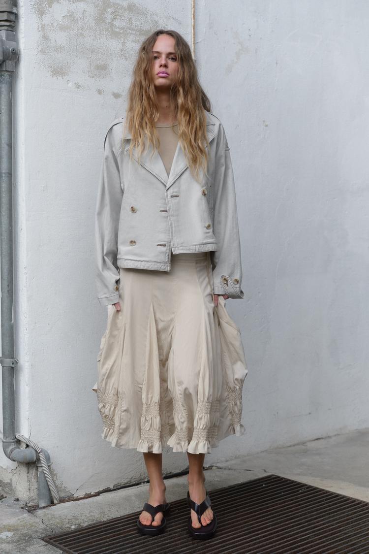 GODET MIDI SKIRT - Zara product image