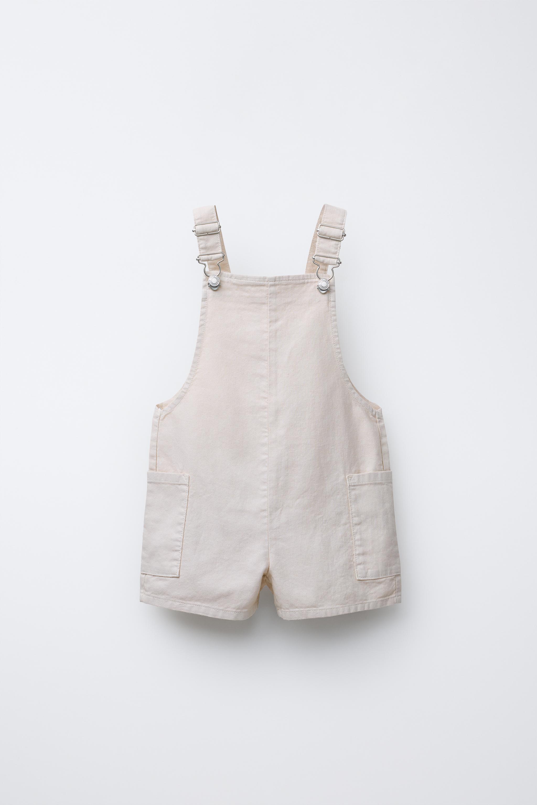 LINEN AND COTTON OVERALL SHORTS
