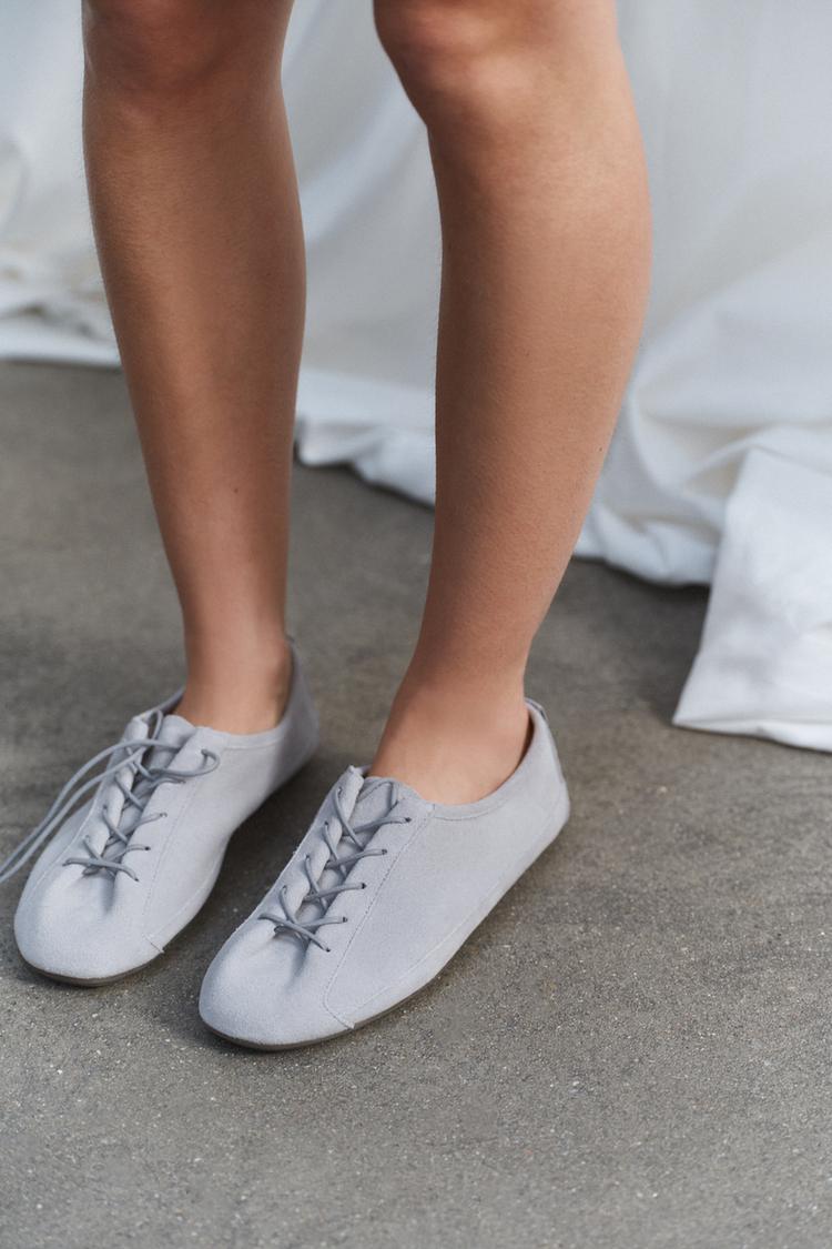 LEATHER DERBY SHOES - Zara product image