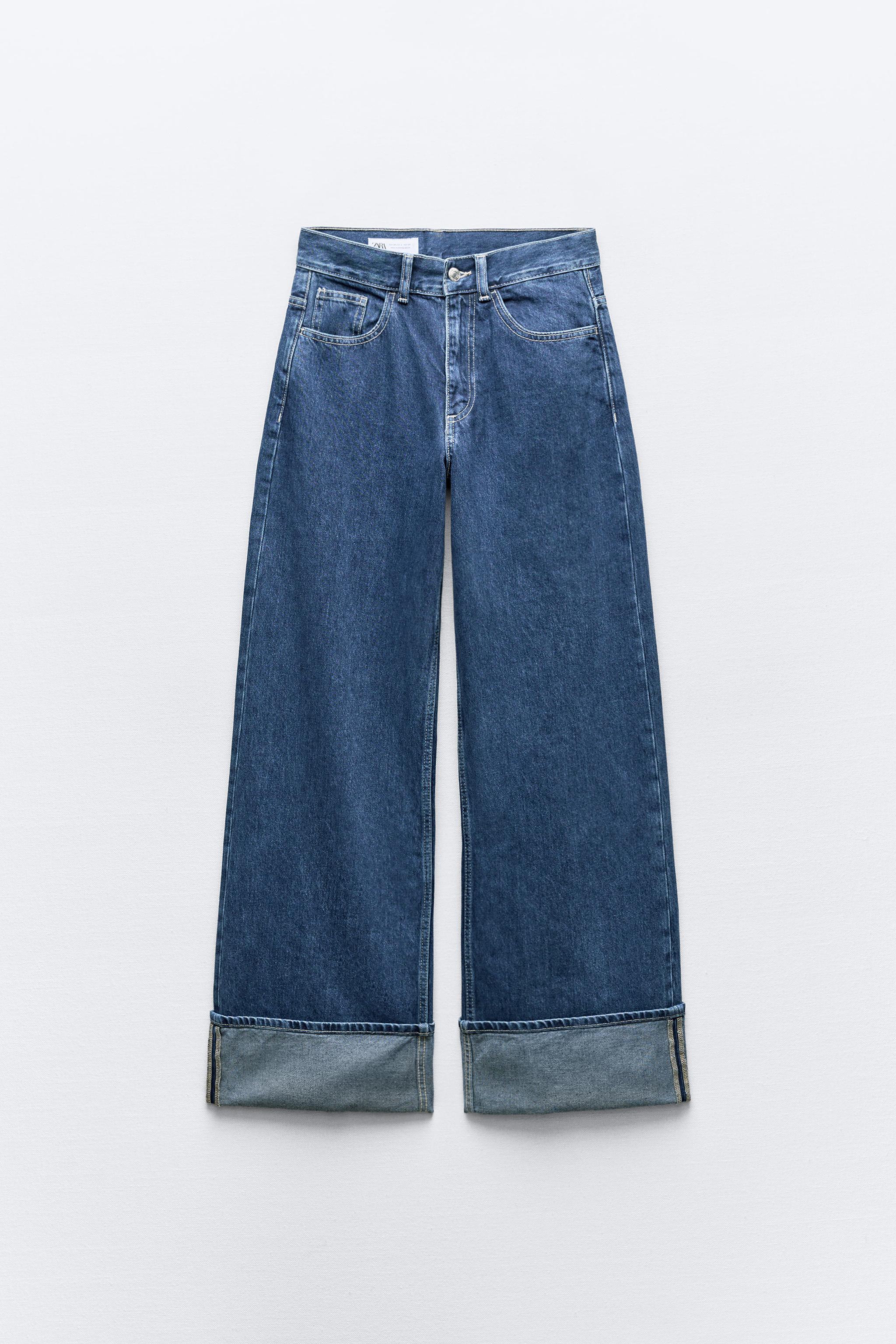 TRF HIGH WAIST TURNED UP JEANS